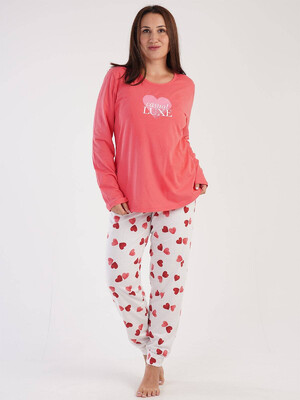 Купить Хлопковая пижама с длинным рукавом VIENETTA 3040051853 в Украина в Lingerie.ua - Одяг для дому та відпочинку, Фото 4