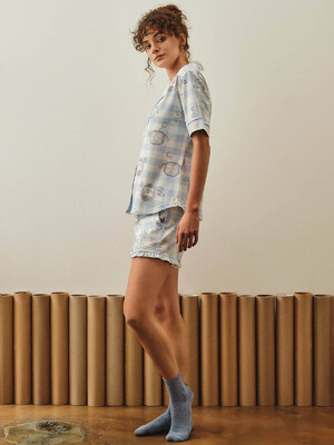 Купить Хлопковая пижама с рубашкой и шортами HAYS 27165 в Украина в Lingerie.ua - Одяг для дому та відпочинку, Фото 10