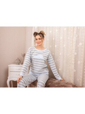 Купить Теплый домашний костюм в полоску MISSENDO U6725 в Украина в Lingerie.ua - Одяг для дому та відпочинку, Фото 3