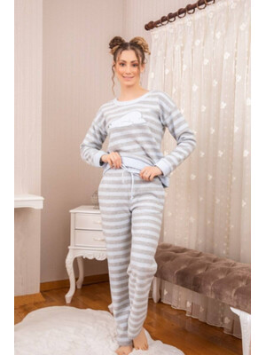 Купить Теплый домашний костюм в полоску MISSENDO U6725 в Украина в Lingerie.ua - Одяг для дому та відпочинку, Фото 6