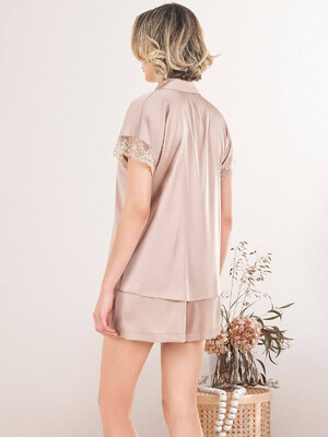 Купить шелковая пижама с шортами VIENETTA 1612285085 в Украина в Lingerie.ua - Одяг для дому та відпочинку, Фото 2