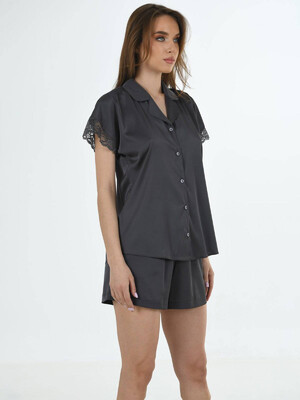 Купить Шелковая пижама с шортами VIENETTA 1612825085 в Украина в Lingerie.ua - Одяг для дому та відпочинку, Фото 3