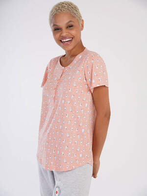 Купить Хлопковый домашний комплект с коротким рукавом VIENETTA 3051563414 в Украина в Lingerie.ua - Одяг для дому та відпочинку, Фото 2