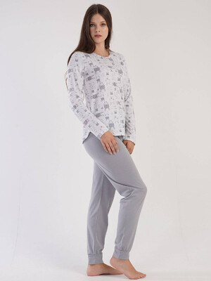 Купить Хлопковый комплект с брюками на манжете VIENETTA 3032630782 в Украина в Lingerie.ua - Одяг для дому та відпочинку, Фото 4