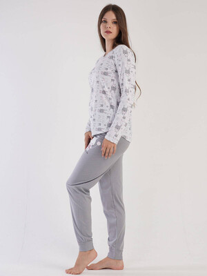 Купить Хлопковый комплект с брюками на манжете VIENETTA 3032630782 в Украина в Lingerie.ua - Одяг для дому та відпочинку, Фото 5