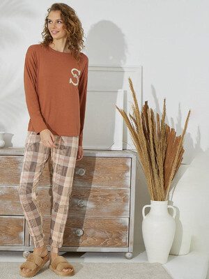 Купить Хлопковый комплект с брюками SEVIM 14915 в Украина в Lingerie.ua - Одяг для дому та відпочинку, Фото 2