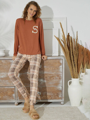 Купить Хлопковый комплект с брюками SEVIM 14915 в Украина в Lingerie.ua - Одяг для дому та відпочинку, Фото 3