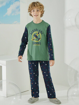 Купить Хлопковая пижама с длинным рукавом ZEY ZEY 8594 в Украина в Lingerie.ua - Одяг для дому та відпочинку, Фото 3