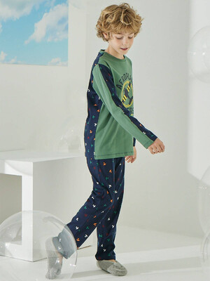 Купить Хлопковая пижама с длинным рукавом ZEY ZEY 8594 в Украина в Lingerie.ua - Одяг для дому та відпочинку, Фото 5