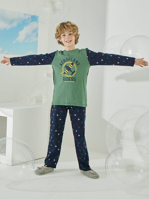 Купить Хлопковая пижама с длинным рукавом ZEY ZEY 8594 в Украина в Lingerie.ua - Одяг для дому та відпочинку, Фото 7