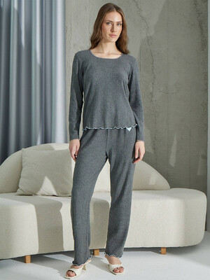 Купить Кашемировый домашний комплект с длинным рукавом SEVIM 15033 в Украина в Lingerie.ua - Одяг для дому та відпочинку, Фото 4