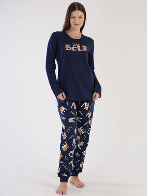Купить Байковая пижама с длинным рукавом VIENETTA 3032250454 в Украина в Lingerie.ua - Одяг для дому та відпочинку, Фото 2