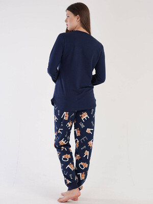 Купить Байковая пижама с длинным рукавом VIENETTA 3032250454 в Украина в Lingerie.ua - Одяг для дому та відпочинку, Фото 3