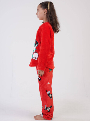 Купить Комплект из велсофта с новогодним принтом VIENETTA KIDS 3040230232 в Украина в Lingerie.ua - Одяг для дому та відпочинку, Фото 4