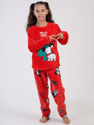 Купить Комплект из велсофта с новогодним принтом VIENETTA KIDS 3040230232 в Украина в Lingerie.ua - Одяг для дому та відпочинку, Фото 6