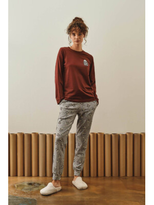 Купить Хлопковая пижама с длинным рукавом HAYS 27447 в Украина в Lingerie.ua - Одяг для дому та відпочинку, Фото 1