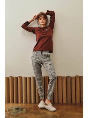 Купить Хлопковая пижама с длинным рукавом HAYS 27447 в Украина в Lingerie.ua - Одяг для дому та відпочинку, Фото 3