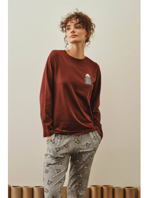 Купить Хлопковая пижама с длинным рукавом HAYS 27447 в Украина в Lingerie.ua - Одяг для дому та відпочинку, Фото 4