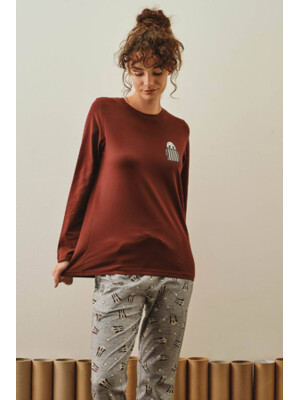 Купить Хлопковая пижама с длинным рукавом HAYS 27447 в Украина в Lingerie.ua - Одяг для дому та відпочинку, Фото 5