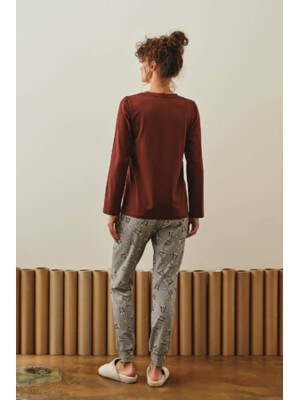 Купить Хлопковая пижама с длинным рукавом HAYS 27447 в Украина в Lingerie.ua - Одяг для дому та відпочинку, Фото 8