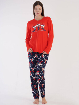 Купить Хлопковая пижама с новогодним принтом VIENETTA 3041186566 в Украина в Lingerie.ua - Одяг для дому та відпочинку, Видео