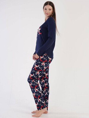 Купить Хлопковая пижама с новогодним принтом VIENETTA 3041186566 в Украина в Lingerie.ua - Одяг для дому та відпочинку, Фото 3