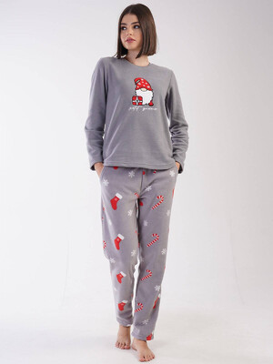 Купить Флисовая пижама с новогодним принтом VIENETTA 3031790449 в Украина в Lingerie.ua - Одяг для дому та відпочинку, Фото 2