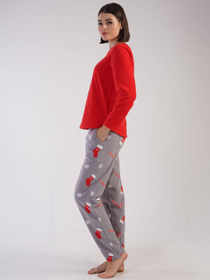 Купить Флисовая пижама с новогодним принтом VIENETTA 3031790449 в Украина в Lingerie.ua - Одяг для дому та відпочинку, Фото 3