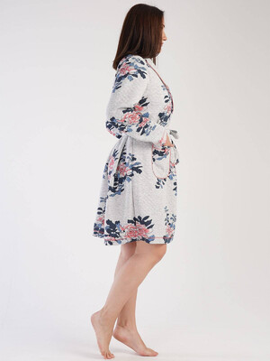 Купить Хлопковый стеганый халат с карманами VIENETTA 3031060120 в Украина в Lingerie.ua - Одяг для дому та відпочинку, Фото 2