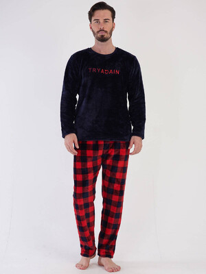 Купить Теплая мужская пижама из велсофта VIENETTA MAN 3040840190 в Украина в Lingerie.ua - Одяг для дому та відпочинку, Фото 3