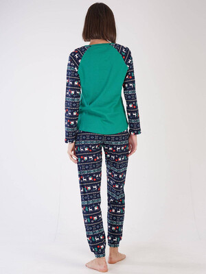 Купить Хлопковая пижама с новогодним принтом VIENETTA 3041295227 в Украина в Lingerie.ua - Одяг для дому та відпочинку, Фото 4