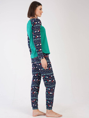 Купить Хлопковая пижама с новогодним принтом VIENETTA 3041295227 в Украина в Lingerie.ua - Одяг для дому та відпочинку, Фото 5