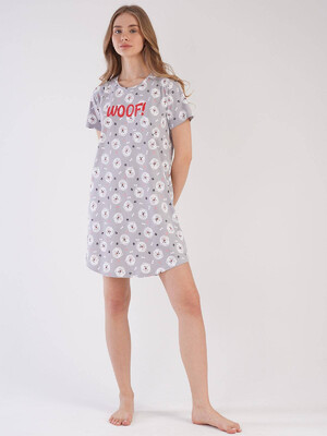 Купить Хлопковая ночная сорочка с коротким рукавом VIENETTA 2124240472 в Украина в Lingerie.ua - Одяг для дому та відпочинку, Фото 1