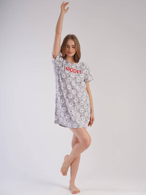 Купить Хлопковая ночная сорочка с коротким рукавом VIENETTA 2124240472 в Украина в Lingerie.ua - Одяг для дому та відпочинку, Фото 2