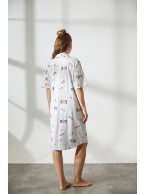 Купить Хлопковый халат на пуговицах с коротким рукавом HAYS 36141 в Украина в Lingerie.ua - Одяг для дому та відпочинку, Фото 10