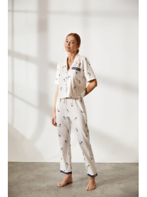 Купить Хлопковая пижама на пуговицах с брюками HAYS 36167 в Украина в Lingerie.ua - Одяг для дому та відпочинку, Фото 1