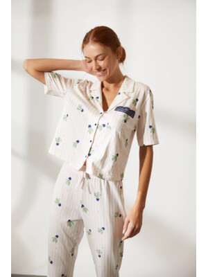 Купить Хлопковая пижама на пуговицах с брюками HAYS 36167 в Украина в Lingerie.ua - Одяг для дому та відпочинку, Фото 3