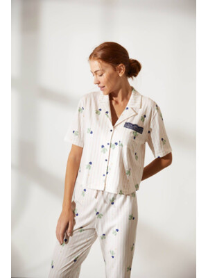 Купить Хлопковая пижама на пуговицах с брюками HAYS 36167 в Украина в Lingerie.ua - Одяг для дому та відпочинку, Фото 6