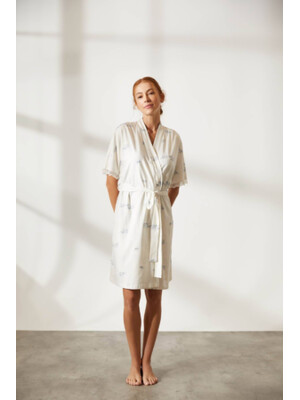 Купить Халат с коротким рукавом и кружевом HAYS 36244 в Украина в Lingerie.ua - Одяг для дому та відпочинку, Фото 1