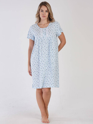 Купить Хлопковая ночная сорочка с коротким рукавом VIENETTA 1616800506 в Украина в Lingerie.ua - Одяг для дому та відпочинку, Видео