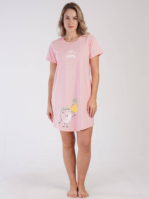 Купить Хлопковая туника с коротким рукавом VIENETTA 3100550000 в Украина в Lingerie.ua - Одяг для дому та відпочинку, Видео