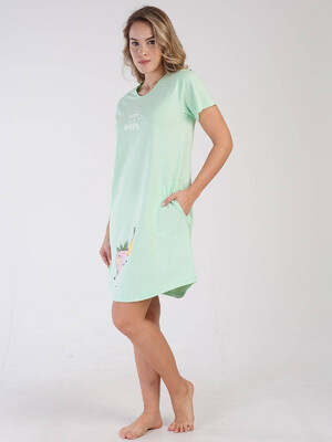 Купить Хлопковая туника с коротким рукавом VIENETTA 3100550000 в Украина в Lingerie.ua - Одяг для дому та відпочинку, Фото 4