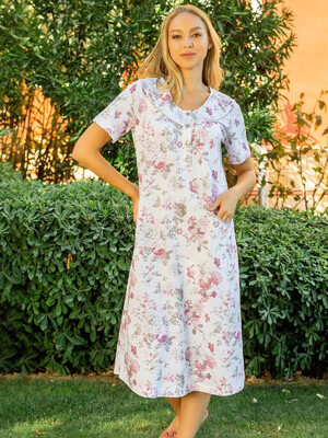 Купить Хлопковая ночная сорочка большого размера SABRINA I-22097 в Украина в Lingerie.ua - Одяг для дому та відпочинку, Фото 2