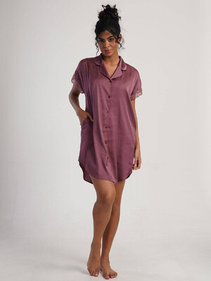 Купить Шелковый короткий халат на пуговицах VIENETTA 1612100054 в Украина в Lingerie.ua - Одяг для дому та відпочинку, Видео