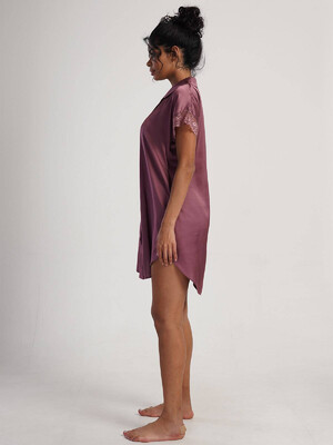 Купить Шелковый короткий халат на пуговицах VIENETTA 1612100054 в Украина в Lingerie.ua - Одяг для дому та відпочинку, Фото 4