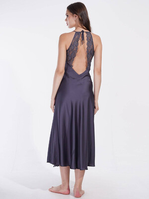 Купить Шелковый длинный пеньюар с кружевом VIENETTA 1612031159 в Украина в Lingerie.ua - Одяг для дому та відпочинку, Фото 8