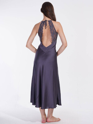 Купить Шелковый длинный пеньюар с кружевом VIENETTA 1612031159 в Украина в Lingerie.ua - Одяг для дому та відпочинку, Фото 7