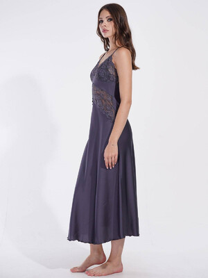 Купить Шелковый длинный пеньюар с кружевом VIENETTA 1612031159 в Украина в Lingerie.ua - Одяг для дому та відпочинку, Фото 4