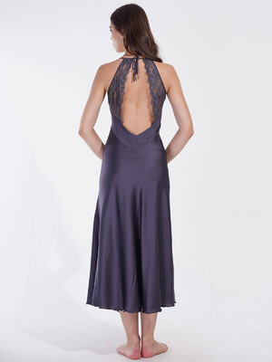 Купить Шелковый длинный пеньюар с кружевом VIENETTA 1612031159 в Украина в Lingerie.ua - Одяг для дому та відпочинку, Фото 11