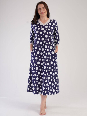 Хлопковая длинная туника в горох VIENETTA 3030081285